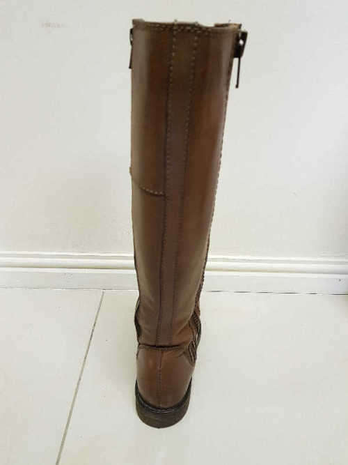 Genuine Leather GIA ladies tan boots as per photo