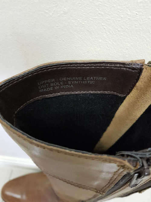 Genuine Leather GIA ladies tan boots as per photo