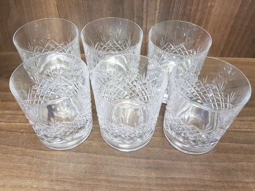 Set of 6 Crystal Whiskey Glasses as per photo