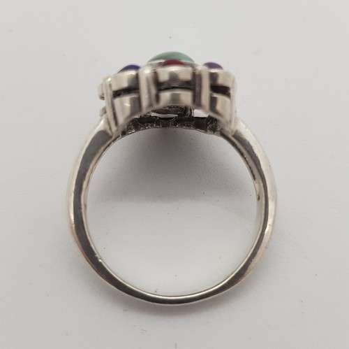 925 Sterling Silver Ring weight 5,4g Size P as per photo