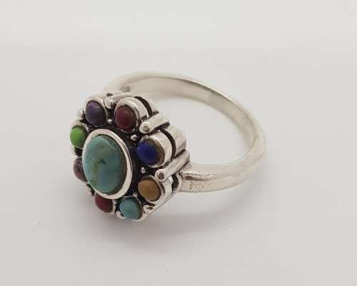 925 Sterling Silver Ring weight 5,4g Size P as per photo