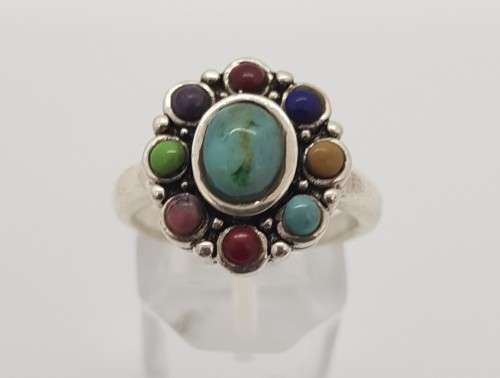 925 Sterling Silver Ring weight 5,4g Size P as per photo