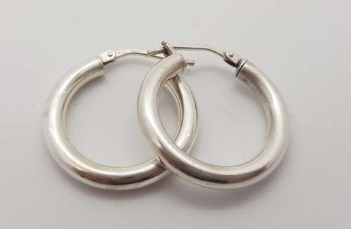 925 Sterling Silver Hoop Earrings weight 2,5g as per photo