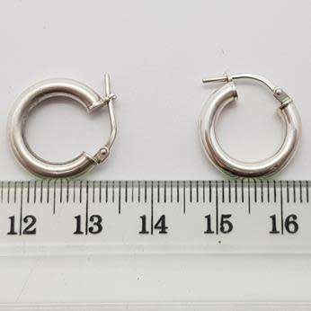 925 Sterling Silver Hoop Earrings weight 1,8g as per photo