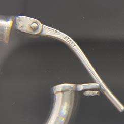 925 Sterling Silver Hoop Earrings weight 1,8g as per photo