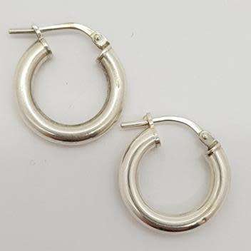 925 Sterling Silver Hoop Earrings weight 1,8g as per photo