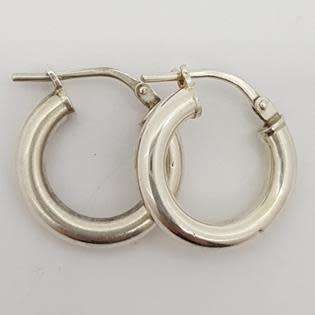 925 Sterling Silver Hoop Earrings weight 1,8g as per photo