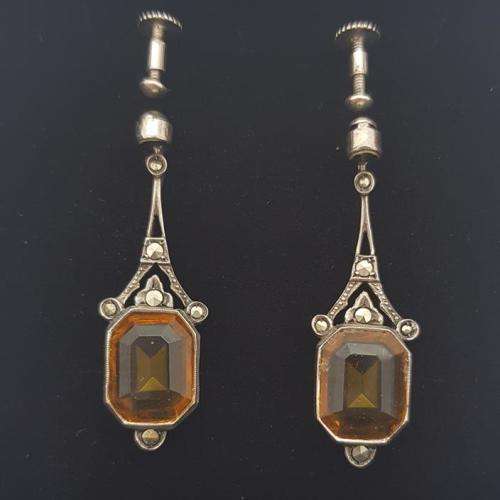 925 Sterling Silver Vintage Clip-On Earrings weight 5g as per photo