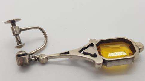 925 Sterling Silver Vintage Clip-On Earrings weight 5g as per photo