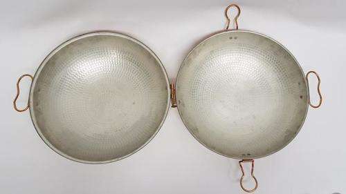 Round Hammered Copper Portugese Cataplana as per photo