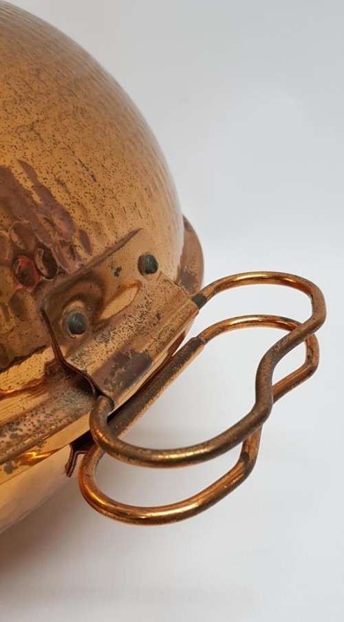 Round Hammered Copper Portugese Cataplana as per photo