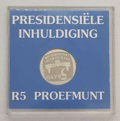1994 South Africa Presidential Inauguration R5 Proof Coin as per photo