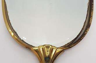 Set of Vintage hair brush & mirror, some damage as per photo