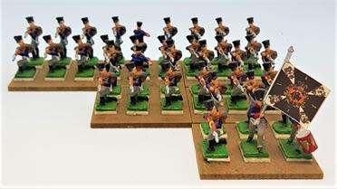 Prussian Infantry lot of 36 lead soldiers 25mm  - as per photo