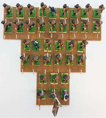 Prussian Infantry lot of 36 lead soldiers 25mm  - as per photo