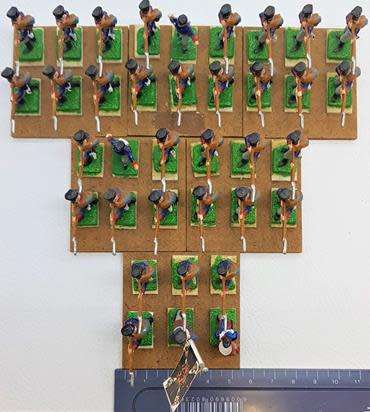 Prussian Infantry lot of 36 lead soldiers 25mm  - as per photo