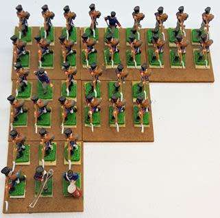 Prussian Infantry lot of 36 lead soldiers 25mm  - as per photo