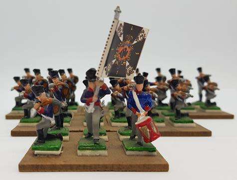 Prussian Infantry lot of 36 lead soldiers 25mm  - as per photo
