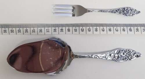 Elwezetta Chrome Plated Cake Lifter & 6 Cake Forks in box as per photo