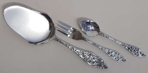 Elwezetta Chrome Plated Cake Lifter, 6 Teaspoons & 6 Cake Forks in box as per photo