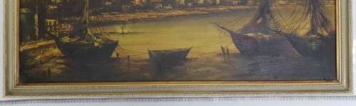 Vintage Oil Painting by Rodolpho 110cm x 58cm as per photo