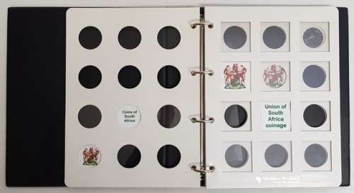 Coin album - Coins of South Africa with 3 pages - as per photo