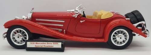 1936 Mercedes Benz 500k Roadster scale 1:18 model car as per photo