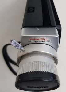 Minolta Autopak Super 8 movie camera in bag as per photo