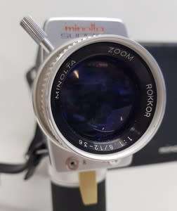 Minolta Autopak Super 8 movie camera in bag as per photo