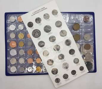 Coin Album with variety of coins as per photo