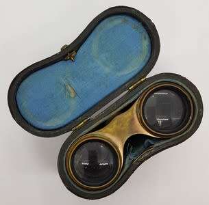18th Century Antique Opera Binoculars in Leather case as per photo