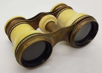 18th Century Antique Opera Binoculars in Leather case as per photo