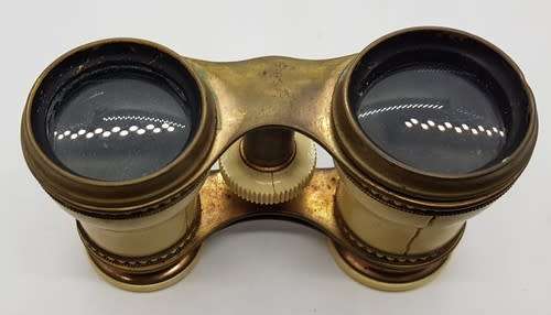 18th Century Antique Opera Binoculars in Leather case as per photo