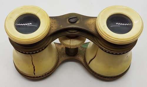 18th Century Antique Opera Binoculars in Leather case as per photo