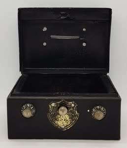 Antique Metal Money Box with Combination Lock as per photo
