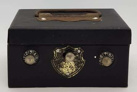Antique Metal Money Box with Combination Lock as per photo