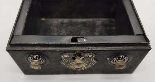 Antique Metal Money Box with Combination Lock as per photo