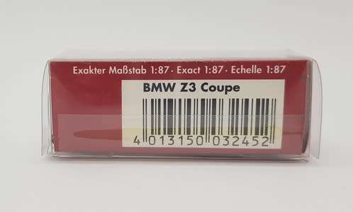 Miniature BMW Z3 Coupe Scale 1:87 by Herper as per photo