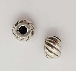 Original Pandora Sterling Silver pair of spacers as per photo
