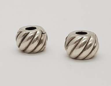 Original Pandora Sterling Silver pair of spacers as per photo