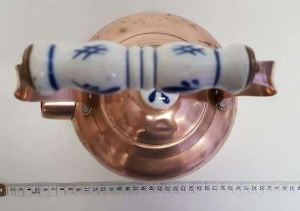Vintage Copper Tea Kettle with Delft Handle as per photo