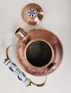 Vintage Copper Tea Kettle with Delft Handle as per photo