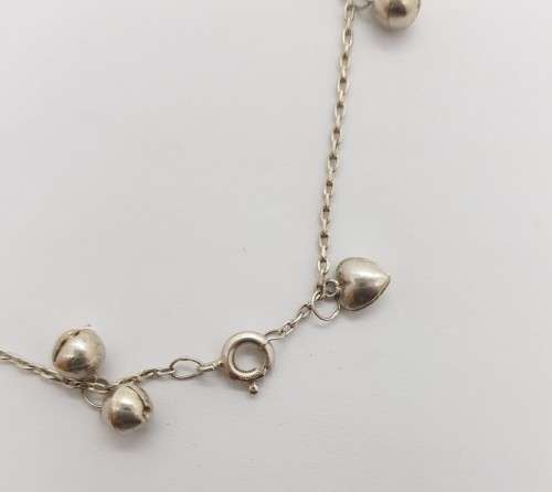 925 Sterling Girl`s Anklet weight 2.4g length 18cm as per photo