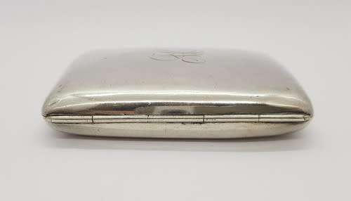 Antique Sterling Silver Hallmarked B. Bross Cigarette Case weight 73g (8.5x7cm) as per photo
