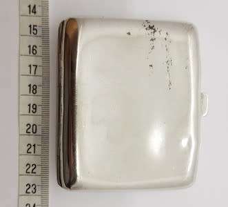 Antique Sterling Silver Hallmarked B. Bross Cigarette Case weight 73g (8.5x7cm) as per photo