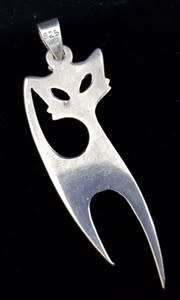 925 Sterling Silver Cat-Eye Pendant weight 2.5g as per photo