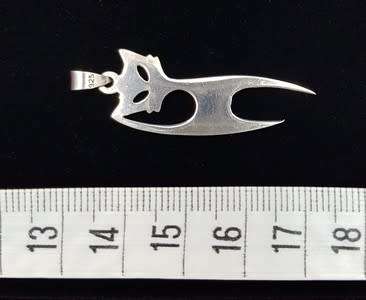 925 Sterling Silver Cat-Eye Pendant weight 2.5g as per photo