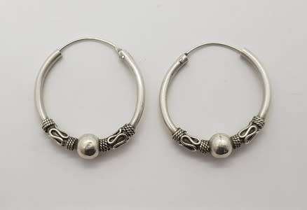 925 Sterling Silver Hoop Earrings weight 9.1g as per photo