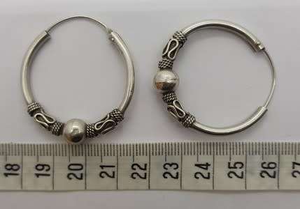 925 Sterling Silver Hoop Earrings weight 9.1g as per photo