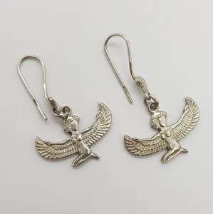 925 Sterling Silver Egyptian Earrings weight 9g as per photo